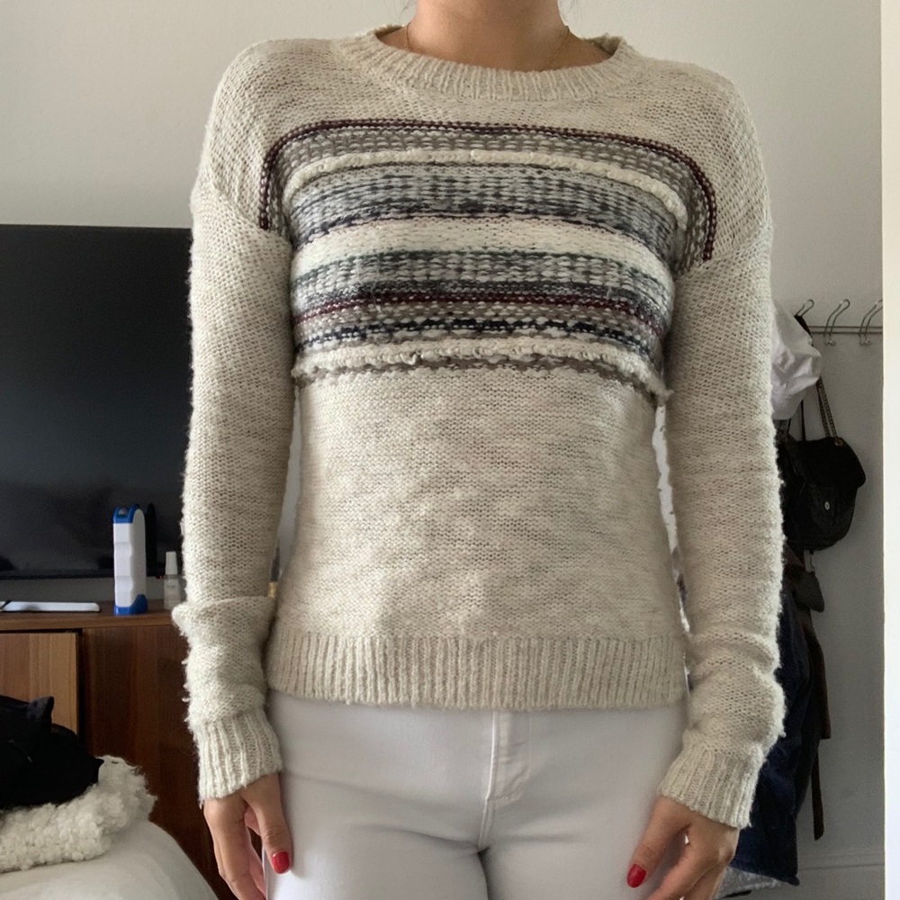 Abercrombie Cream Knit Sweater XS